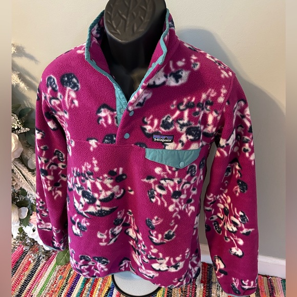 Patagonia Synchilla Fleece Pullover Jacket Mushroom Forest Purple Large - Picture 2 of 7